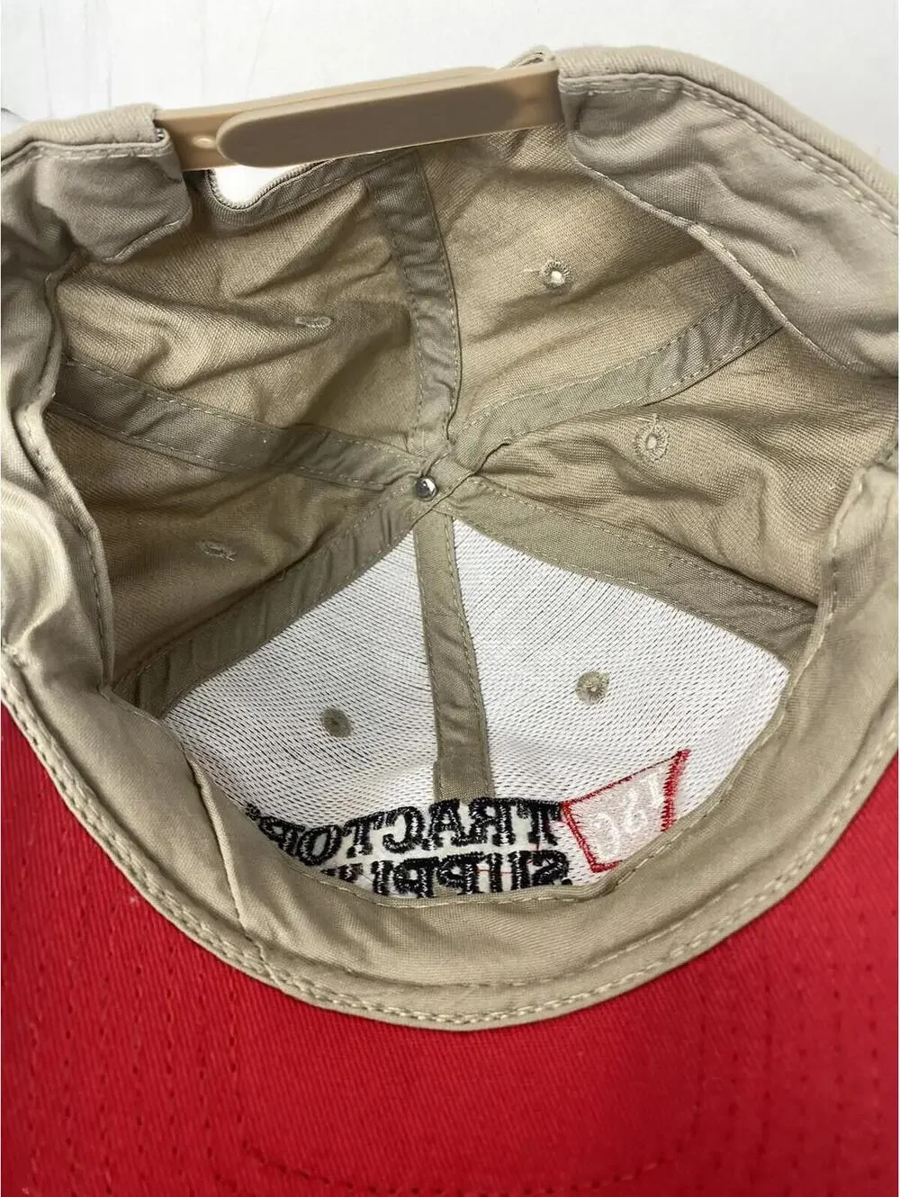 TSC Tractor Supply Company Logo Embroidered  Baseball Hat Cap Khaki Adjustable